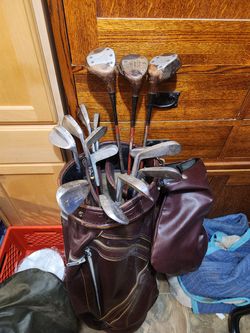 Vintage Golf Clubs and Bag