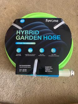 FEVONE Heavy Duty Garden Hose 50 ft, Hybrid