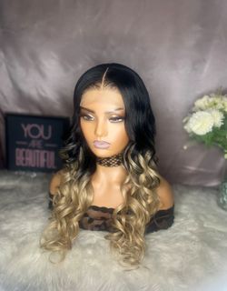 Ombré Ash Blonde Wig with No Baby Hair