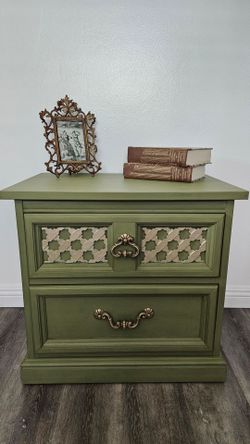 Light Olive Refinished Dixie Nightstand