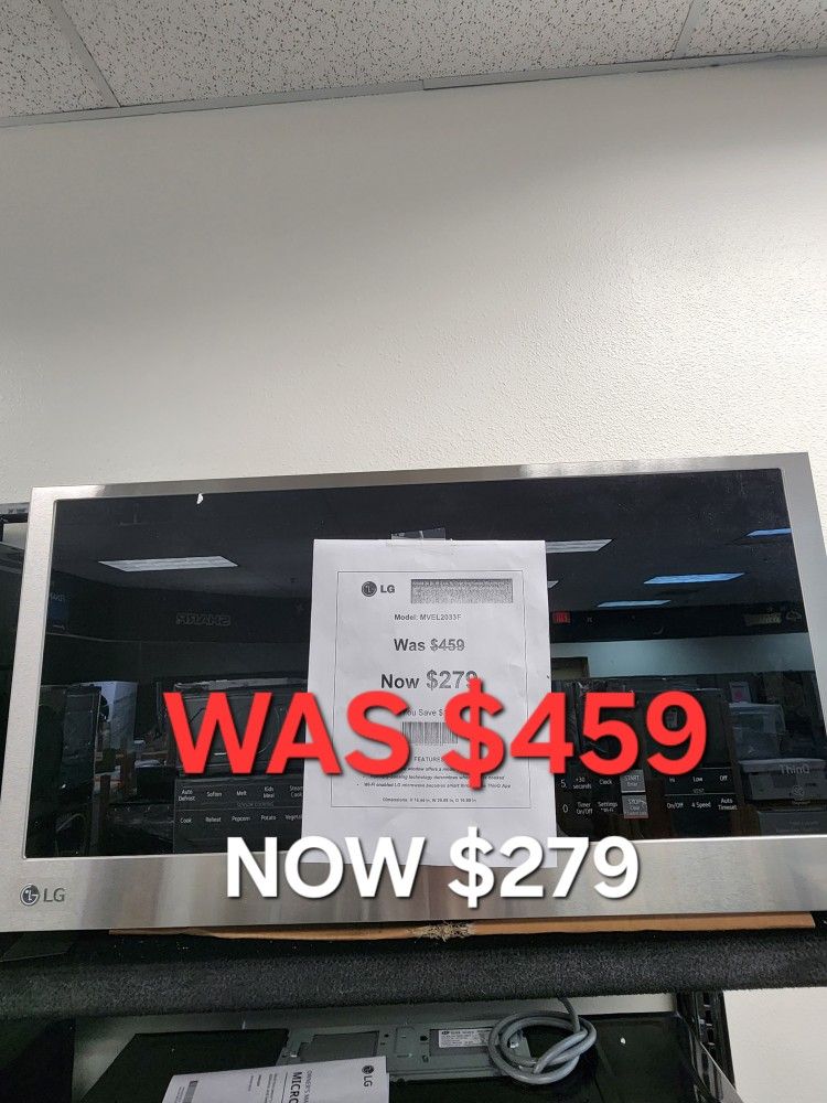 Smart 30 In W 2 cu. ft Over the Range Microwave with Easyclean 1080 watt in print Proof Stainlesst
Steel