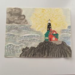 Hand Painted Lighthouse ⭐️🌻