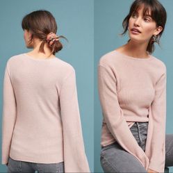 NWT $178 Anthropologie x Michael Stars Rose-Colored Reversible Pullover XS