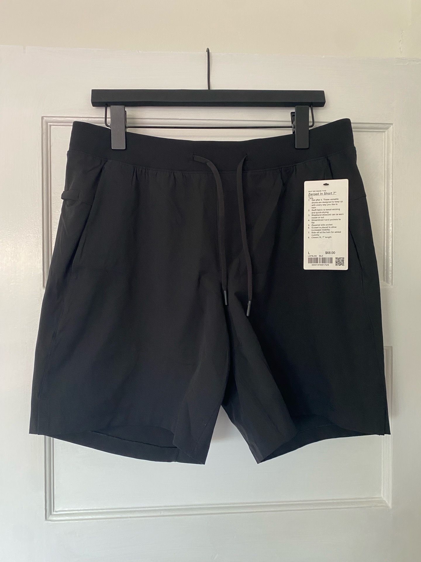 Lululemon Zeroed In Short 7” Size: Large Color: Black