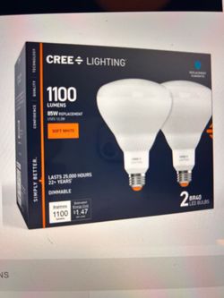 GRATIS FREE! Cree Lighting 2 BR40 Outdoor Flood Light Bulbs