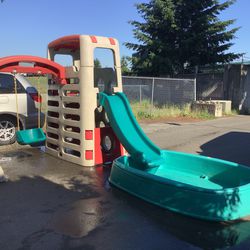 Step2 Climber/swing And Slide With Rare Hard To Find Step2 Pool