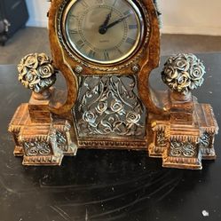 Hollywood Regency DIY mantle clock, Vintage gold mantel clock, Victorian look clock, DIY clock, Mix