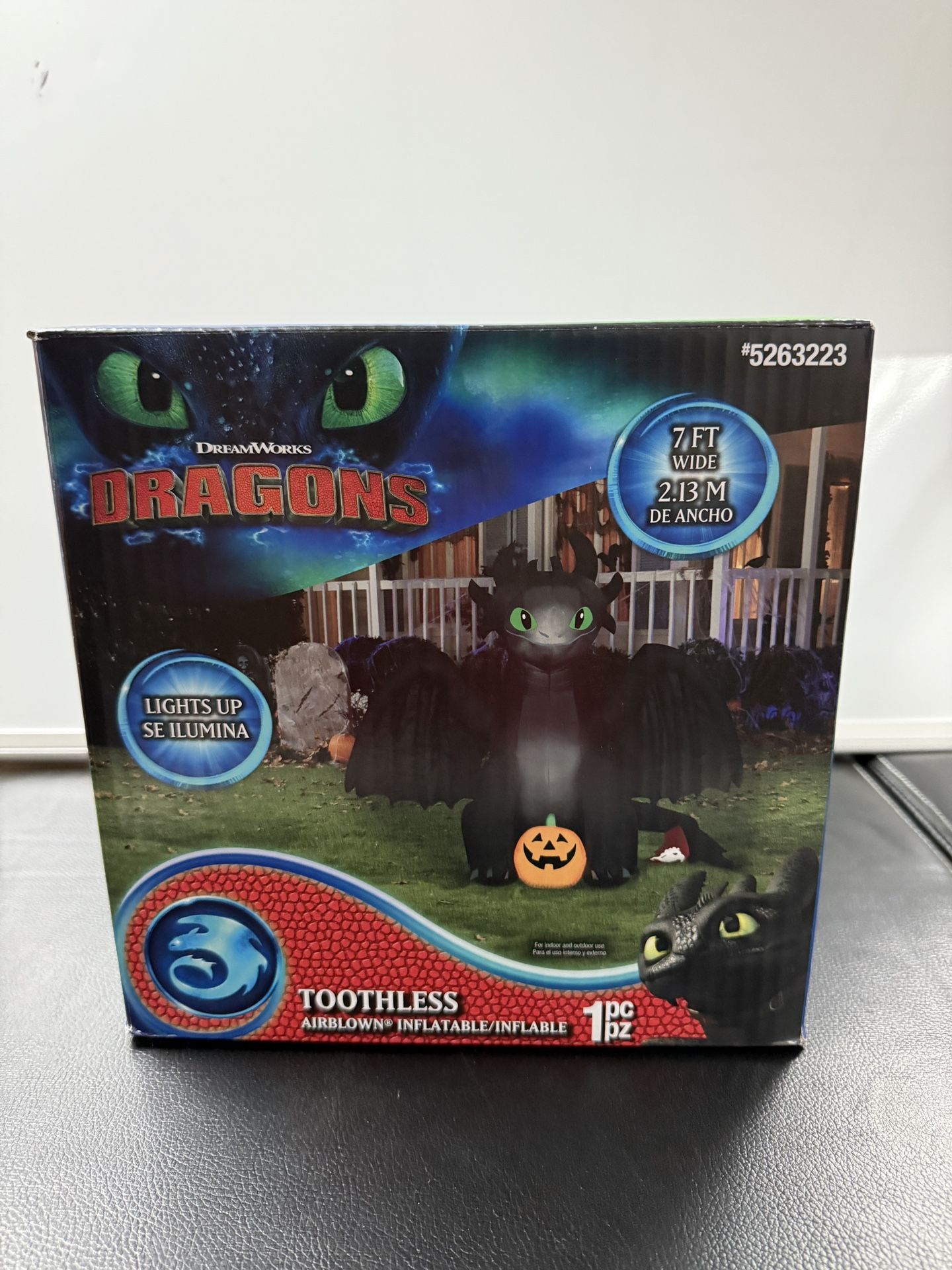 DreamWorks How To Train Your Dragon Toothless 7ft Wide Halloween Inflatable NEW