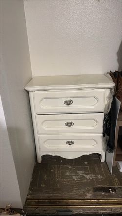 White nightstand drawer