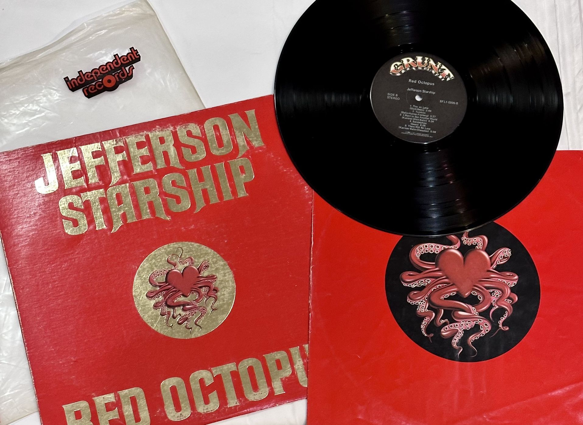 Jefferson Starship Vinyl Red Octopus Vintage Record Album 1975 Original