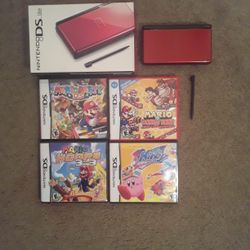 Red Nintendo Ds Lite In The Box