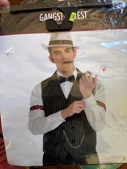 Gangster Vest Halloween Costume S/M