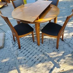 Quality Wood Table & Chairs
