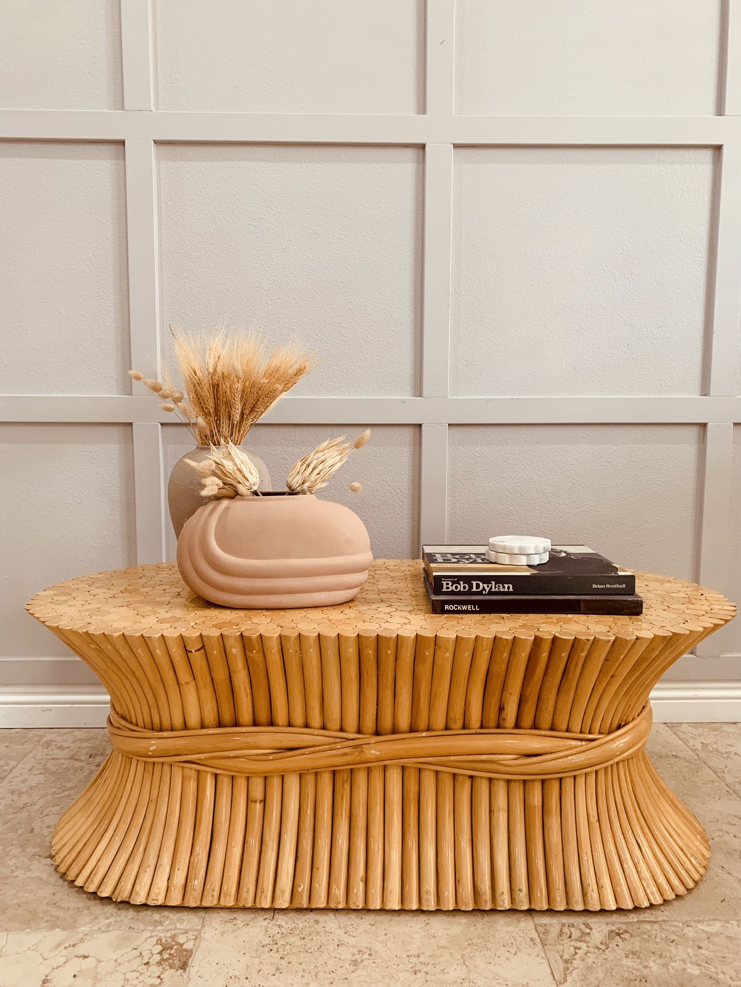 Vintage Rattan Coffee Table