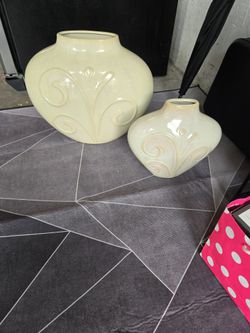 Set Of 2 Vases In Ceramic 