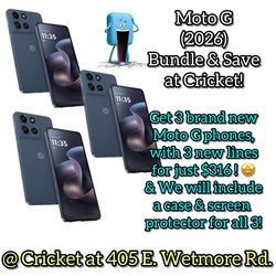 Moto G (2026) Bundle & Save at Cricket on Wetmore & 1st!