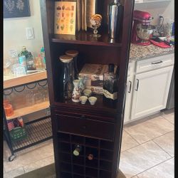 Pier 1 Wine Cabinet/hutch. Solid And In Great Shape 