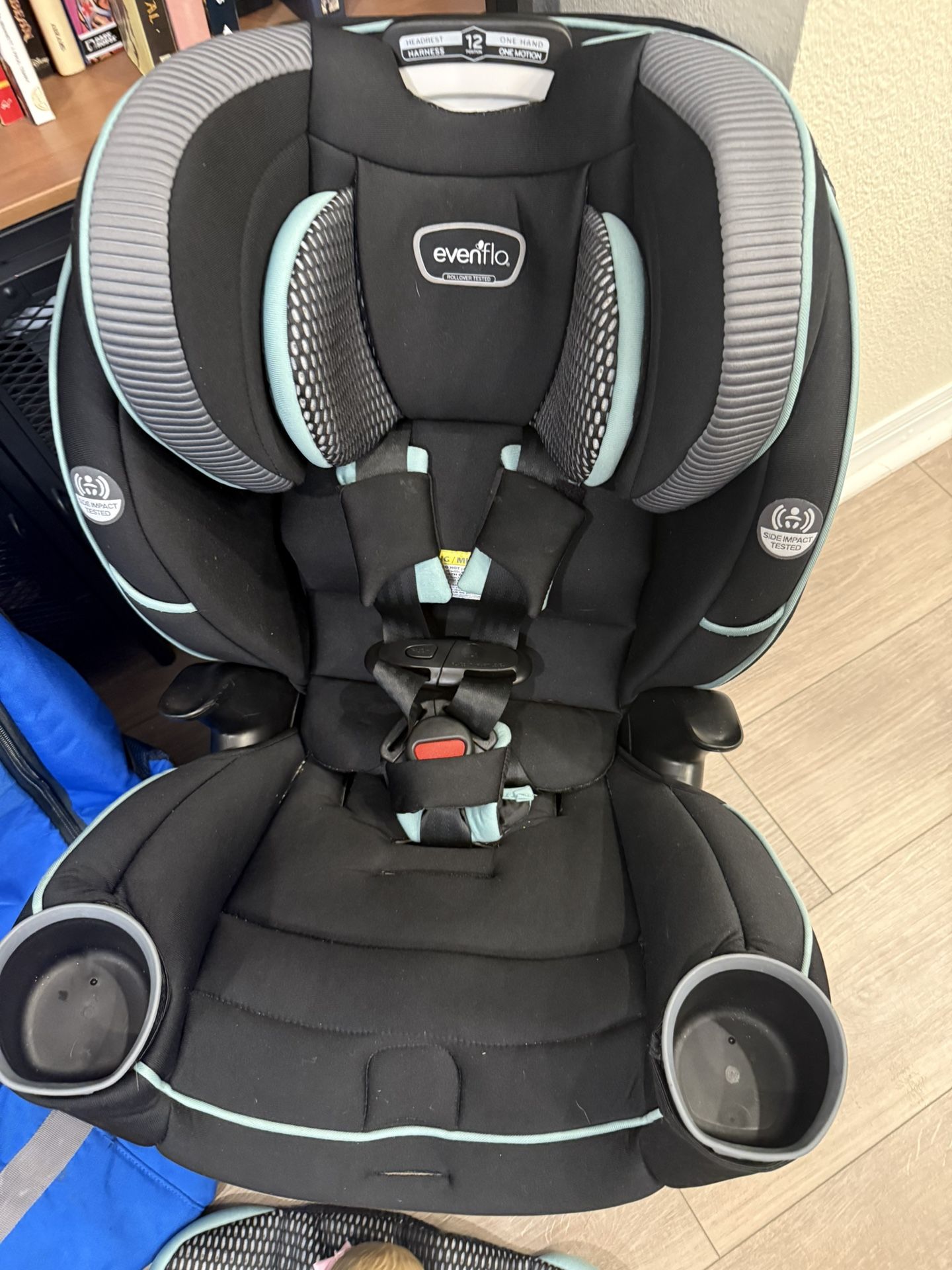 Evenflo Car seat All 4 Stages Slim- with travel bag & infant insert