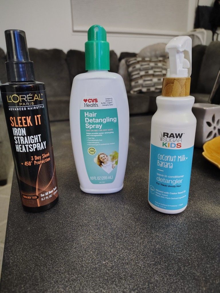 Detangling Hair Sprays × 2 / Iron Heatspray  