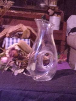  Vintage Modermist Crystal Water Pitcher 