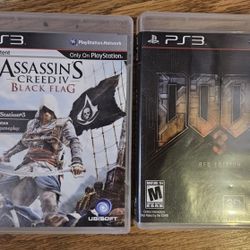 PS3 Games: Assassin's Creed IV Black Flag & Doom 3 BFG Edition