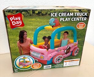 Play Day Inflatable Ice Cream Truck Kiddie Pool Ball Pit Play Center