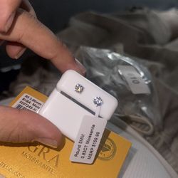 Round cut Moissanite stud earrings