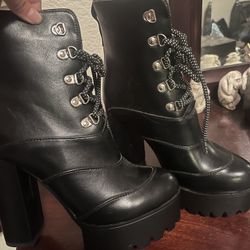 Brand new Black Platform Heel Boots Size 7