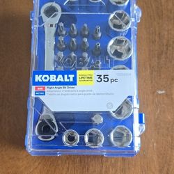 Kobalt 35pc Right Angle Socket Bit Driver Set Complete