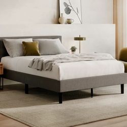 Nectar Mornington Gray Upholstered Bed Frame
