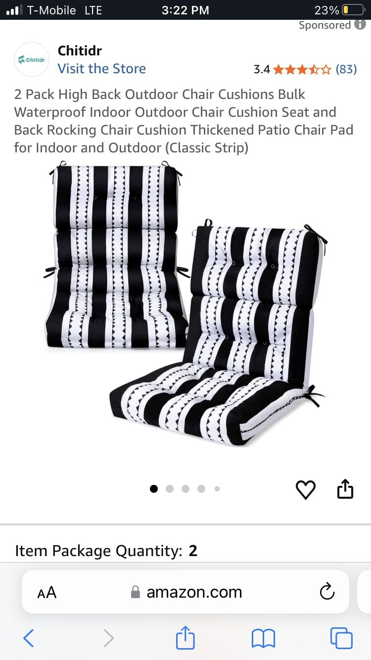 6 new cushions (never used )- retail $210+tax