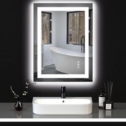 32” X 24” LED Bathroom Mirror with Lights, Anti-Fog, Dimmable,