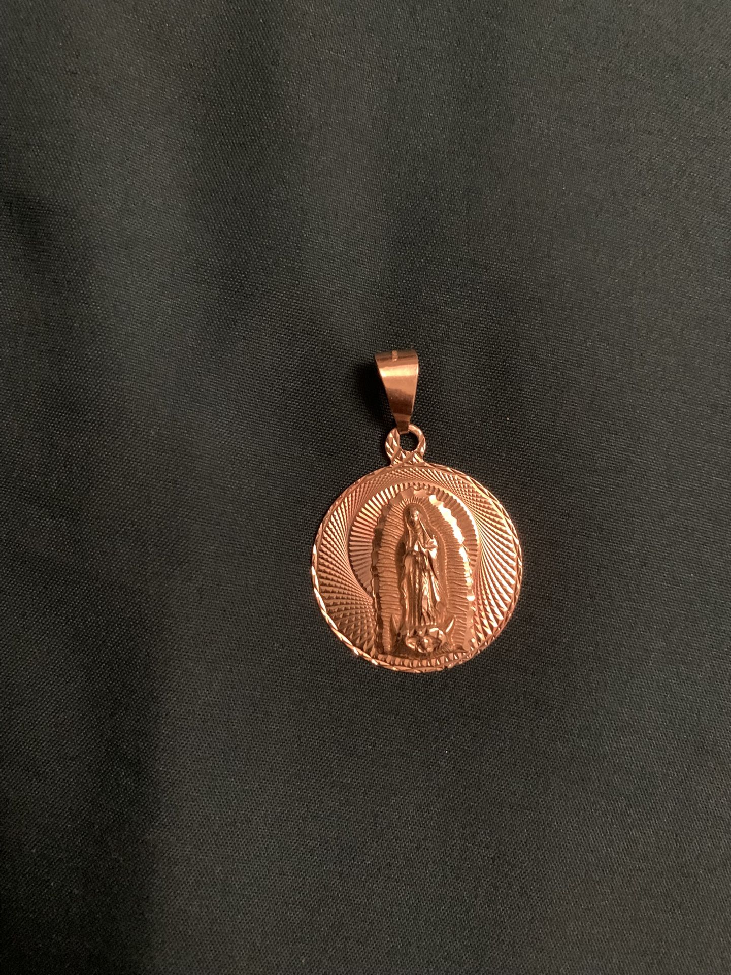 14k Yellow Gold Virgin Pendant 