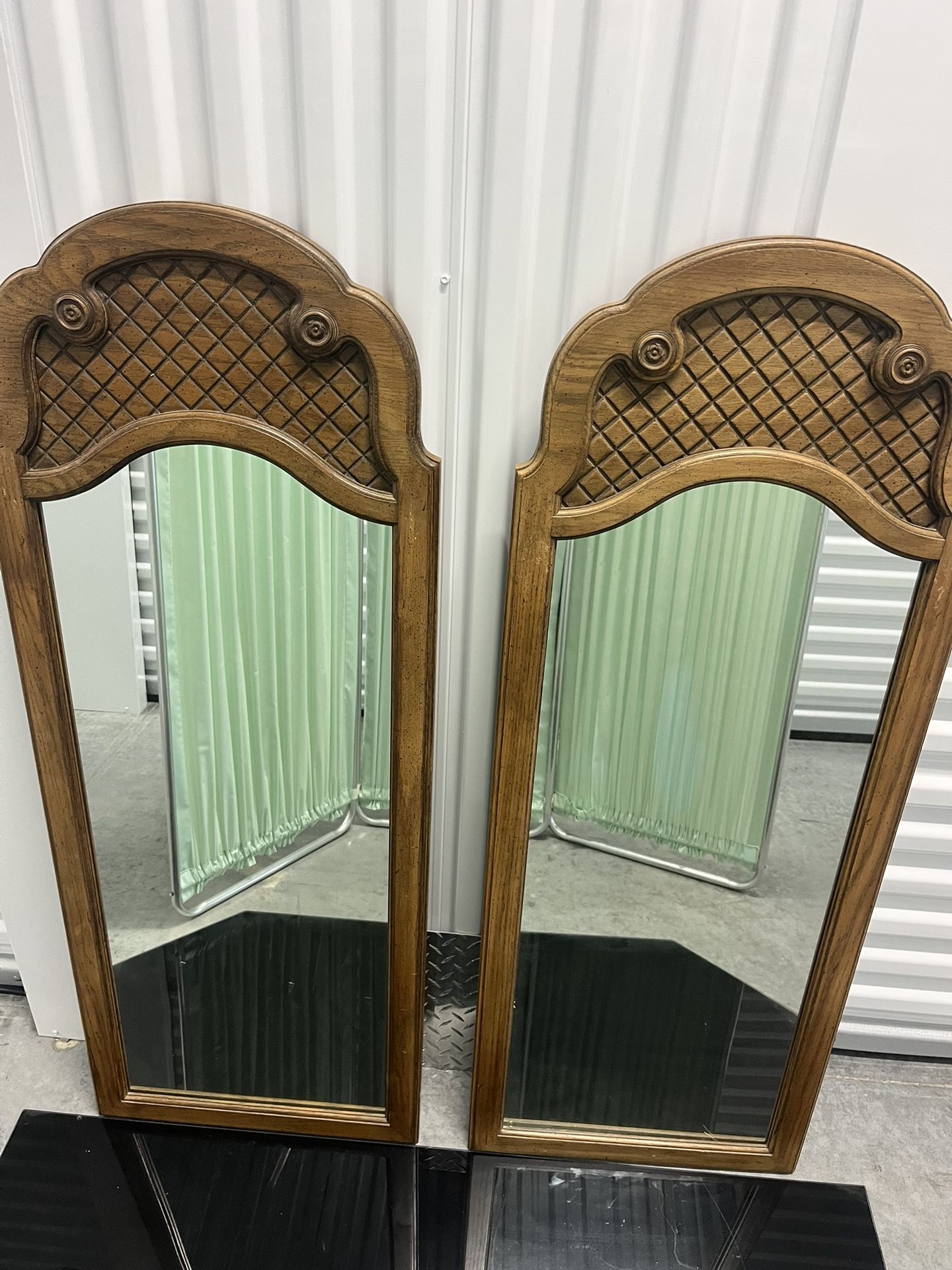 2 Vintage Hanging Mirrors 