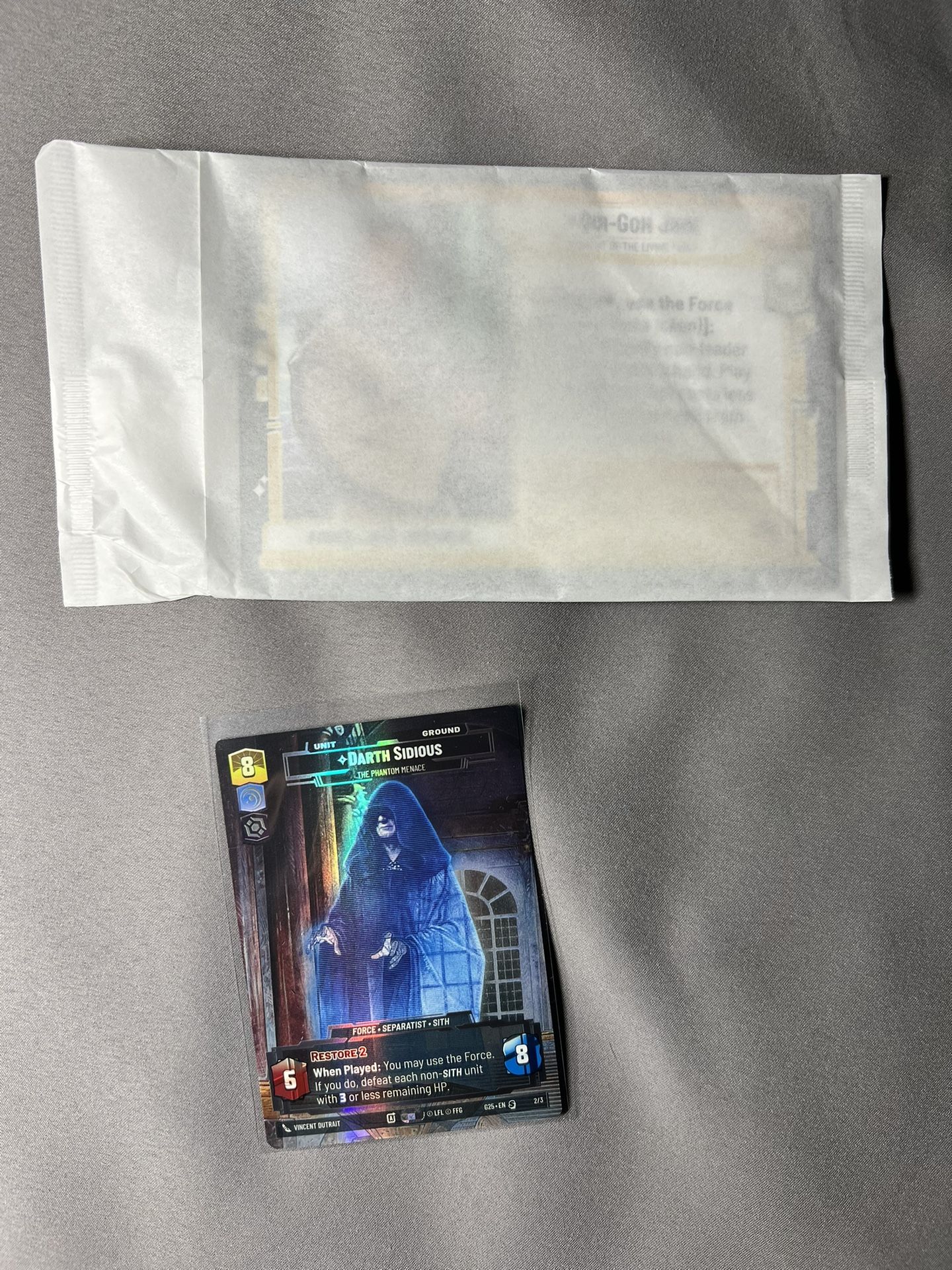 Star Wars Unlimited Darth Sidious & Jumbo Qui Gon Jinn Leader Promos