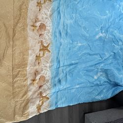Queen size beach comforter And Pillow Cases