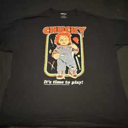 Blue and red chucky shirt size lx in men