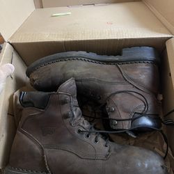 Red Wing Steel Toe Boots With Met guard