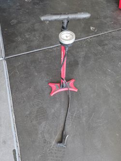 Serfas  1500 bicycle Floor Pump Red 160PSI Schrader Valve