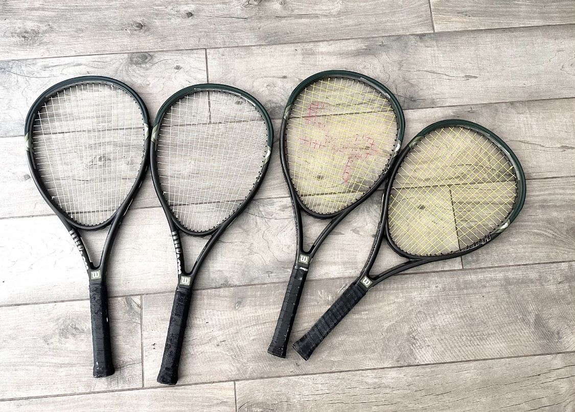 (4) Wilson Hyper Sledge Hammer Tennis Rackets