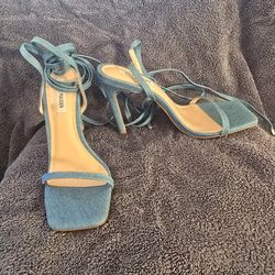 Heels, denim