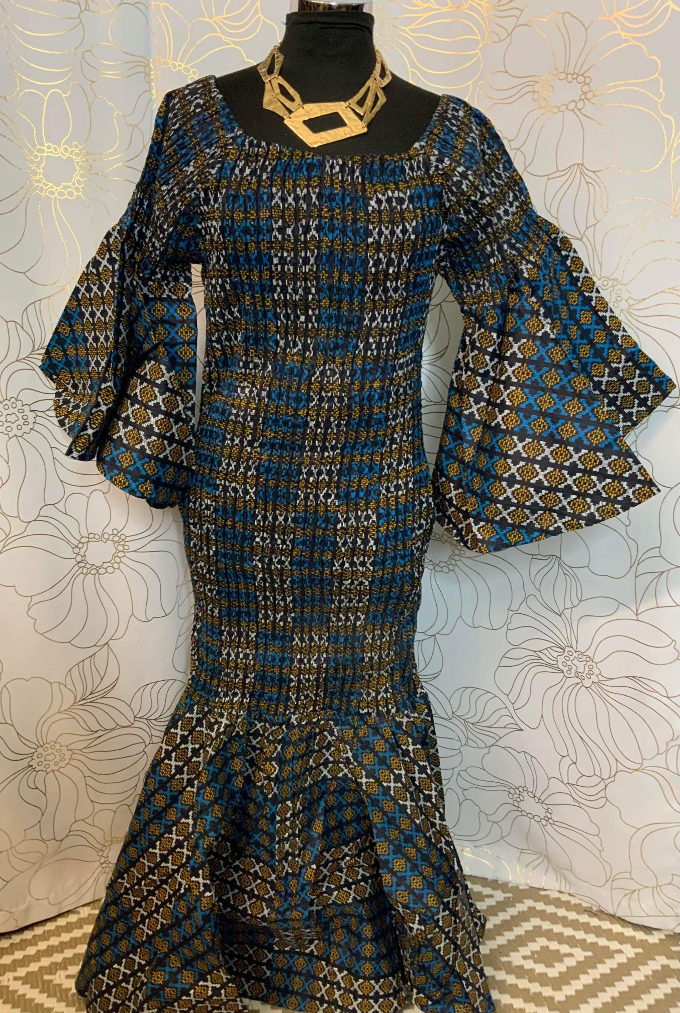 African Print Mermaid dress 