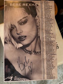 Bebe Rexha Signed Tour Poster