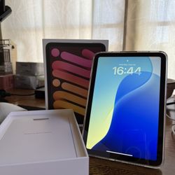 iPad Mini (A17 Pro Latest Model) - Mint Condition + Case + Box & Receipt