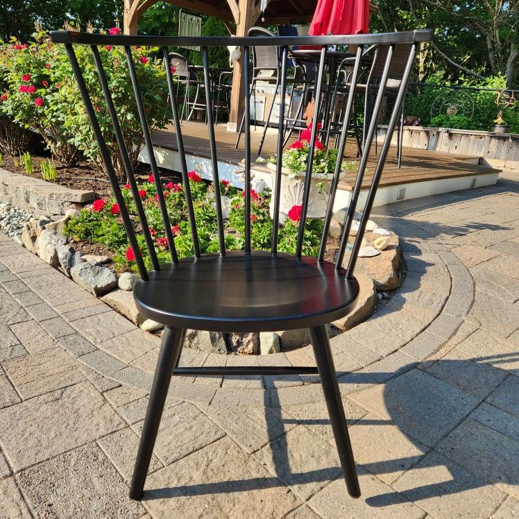 Crate and Barrel Riviera Black Tall Windsor Side Chair...designed by Paola Navone