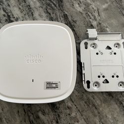 Cisco catalyst wireless access point with mounting bracket. C9120AXI-B.