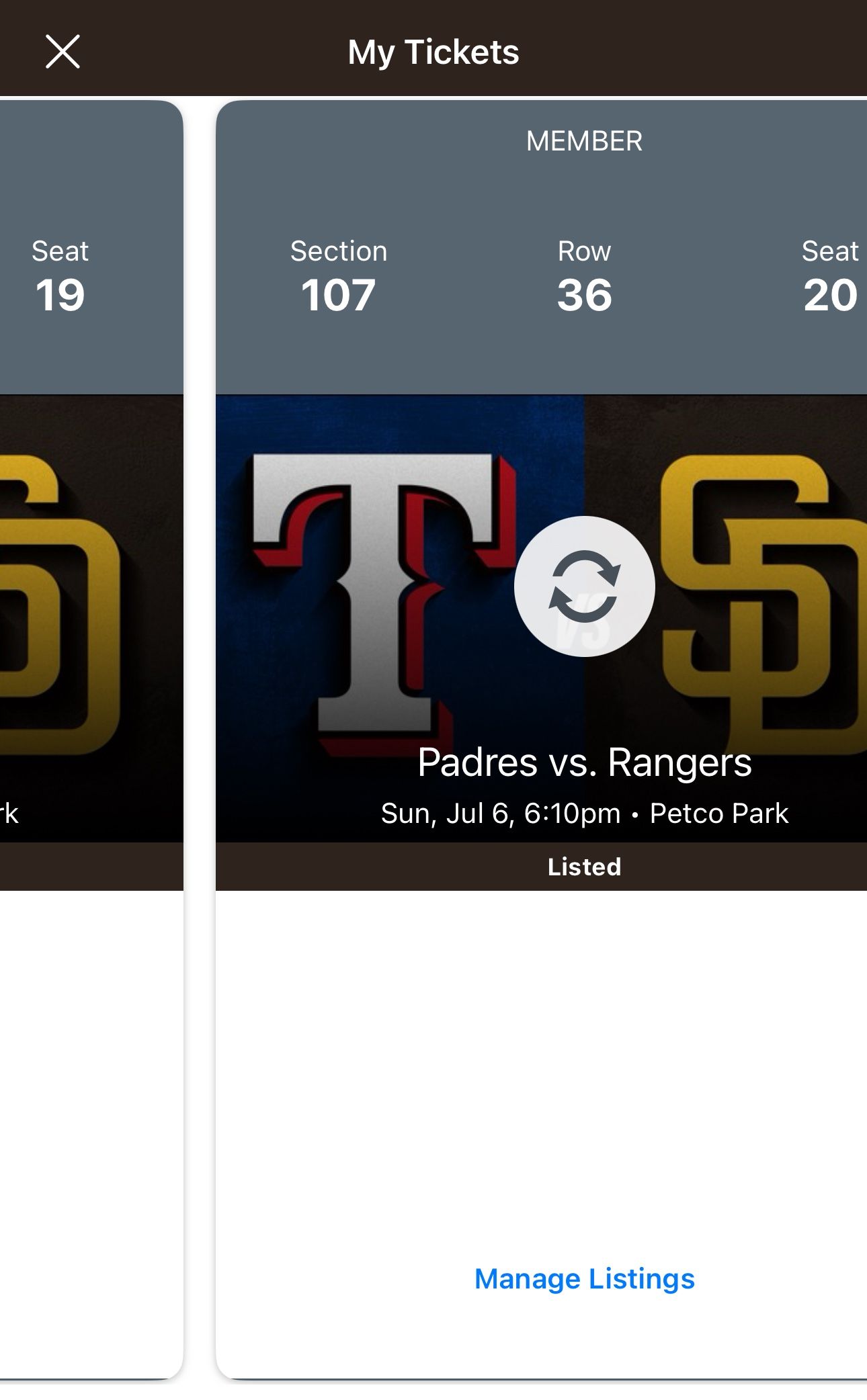 Padres vs Rangers