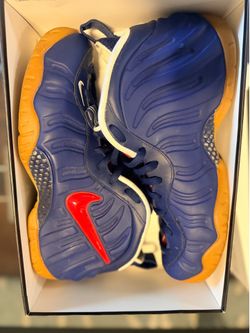 Nike Air Foamposite One GS Blue/Red High Top Basketball Sneakers US 6.5