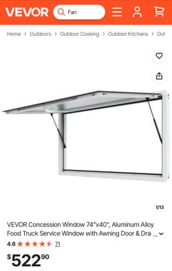 VEVOR Concession Window 74 X 40 Inch