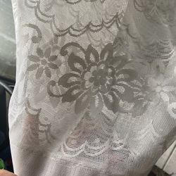 Antique  Lace Curtains Vintage Boho 